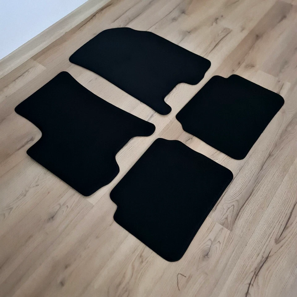 Car Floor Mats Velour for Chevrolet Aveo Black Waterproof Carpet Auto Liners New - Image 4 of 4