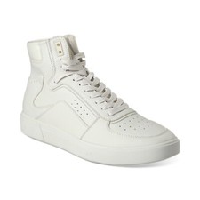 Inc Men  s Keanu Round Toe Platform Lace-up Sneakers White NIB