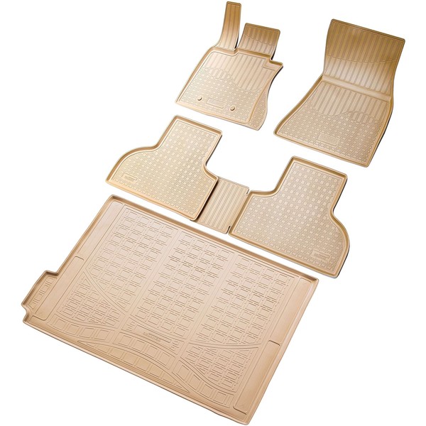 Gummi Kofferraumwanne Passend FüR BMW X5 | Typ F15 | 2013-2018 | Beige-image