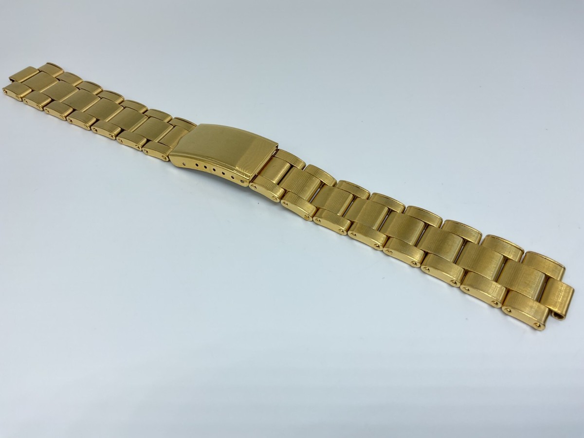 20MM RIVETED YELLOW SOLID OYSTER WATCH BAND BRACELET FOR ROLEX