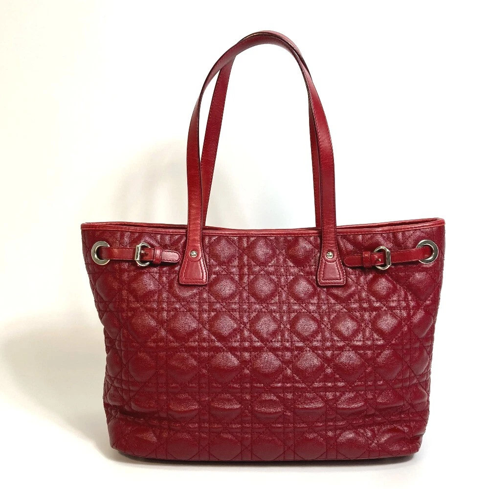 Dior red tote bag store