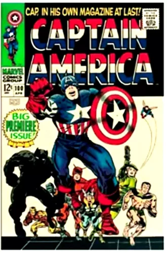 Captain America #100 Key Vintage Marvel Comic VG/ VG+ 1st Solo Silver Age Cap