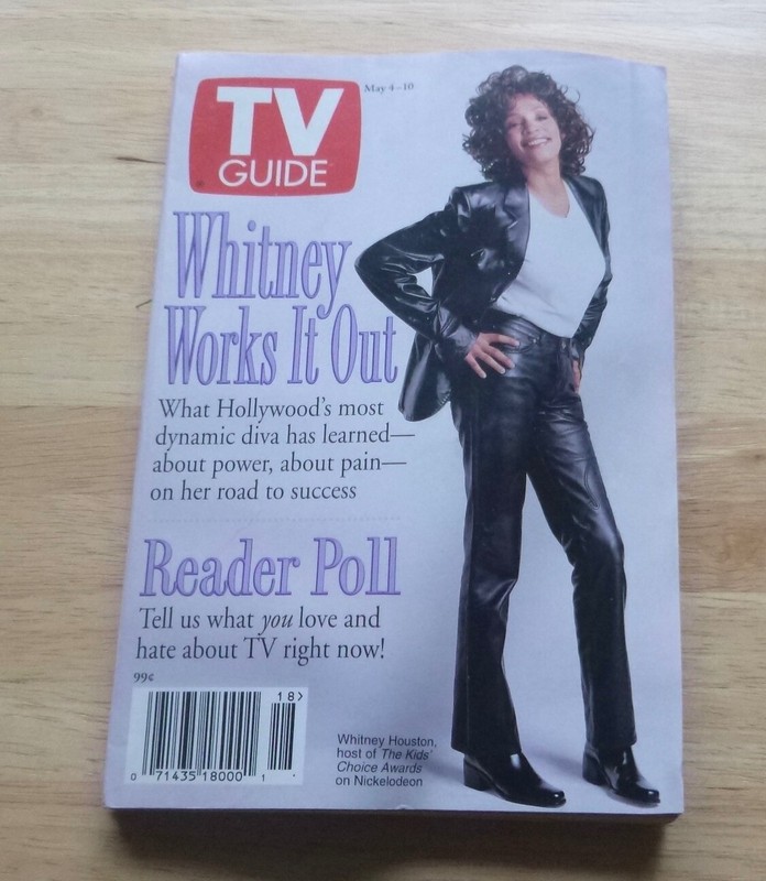 TV GUIDE-May 4-10  1996 Whitney Houston Cover, Readers Poll  Charlotte, NC