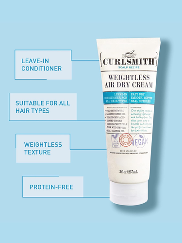 - Weightless Air Dry Cream - Vegan Leave-In Conditioner for Any Hair Type, Smoot - Picture 4 of 15