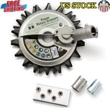 Power Rotary Scissors Trimmer Attachment Universal Fit Lawn Tool Dual Blades New