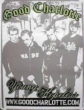 GOOD CHARLOTTE 2003 young and hopeless promo poster Flawless New old stock