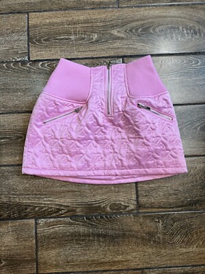 Forever 21 Baby Phat Womens Pink Logo Zip Up Mini Skirt Sz Small - Main Image