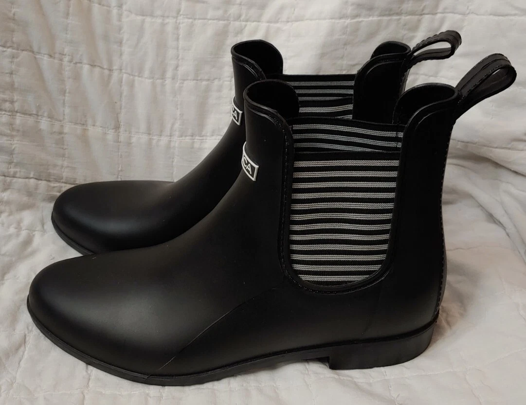 Nautica Black Ankle Rain Boots
