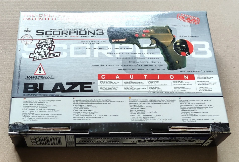 BLAZE SCORPION 3 LIGHT GUN PS2 Sony Playstation 2 PAL English language - Image 2 of 2