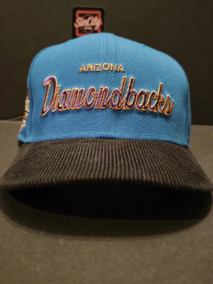 Arizona Diamondbacks Hat Club Script Spellout Corduroy Purple UV Fitted 7 1/8 - Image 3 of 4