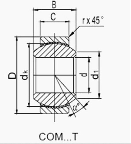 1 pieza Nuevo rodamiento de articulación rosa esférica orificio de 1" COM16T 1 pulgada - Imagen 3 de 4