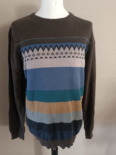 Volcom Vintage Collectable Long Sleeve Striped Sweater - Size Medium - 第 1/12 張圖片