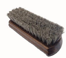 Meltonian professional soft bristles Horsehair shoe shine brush, 8" gray