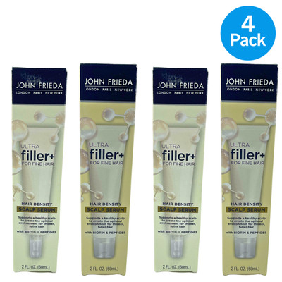 John Frieda Ultra Filler+ Hair Density Scalp Serum 2 FL. OZ. 4 Pack New
