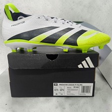 Adidas Predator League FT FG MG Soccer Cleats Men's 11.5 White Yellow JI1111