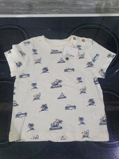 Weißes "Motiv" T-Shirt - Gr.74 - Topomini - neu mit Etikett 