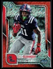 2025 Bowman Chrome University Football Orange Shimmer Refractor Deuce Alexander #81