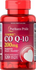 Puritan's Pride Q-SORB Co Q-10 200 mg - 120 Rapid Release Softgels