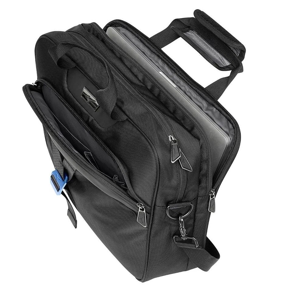 Mizuno Black Laptop Briefcase – Padded Sleeve, Shoulder Strap, Work Bag Black - Image 3 of 4