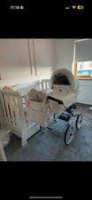 Emma Ljunga Mondial de Luxe White Leatherette Pram