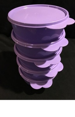 Tupperware Big Wonders Large Bowl,Set of 5, 3 Cup Bowls w/Liquid Tight Seals pur