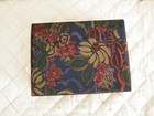 VINTAGE AVONLUXURIOUS JEWELRY BOX1994VELVET,SATIN FLORAL RED BLUE GREEN TAN PINK — photo 1