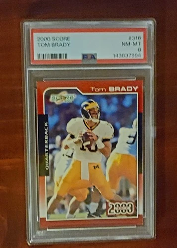 2000 SCORE TOM BRADY #316 NM-MT PSA 8