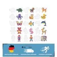 VielfäLtige BüGelperlen Steckplatten - 15 Tiermotive Zum Basteln Und Verschenken