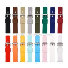 Silicone Rubber Watch Strap Smart Band 16mm 18mm 20mm 22mm 24mm Quick Release UK
