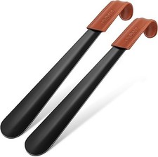 Extra Long Shoe Horn Long Handle Metal Shoehorn for Boots Men Women 16.5"-2 PACK