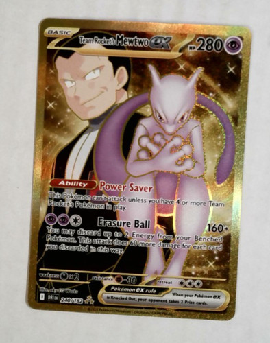 TEAM ROCKETS MEWTWO EX HYPER RARE POKEMON S&V DESTINED RIVALS 240/182 LP