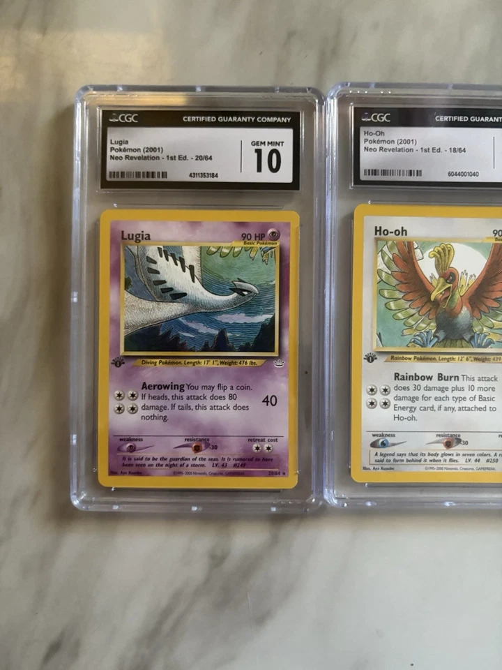 Pokemon Cgc 10 Neo Revelations 1st Edition Set Of 3 . Lugia , Ho-oh, Skarmory - Image 4 of 4