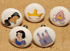 Set of  5 Disney Princess Ceramic Cabinet Pul...