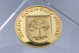 986er Goldmedaille Stadt Bocholt Westf. Rathaus Wappen Architektur Gold Medaille