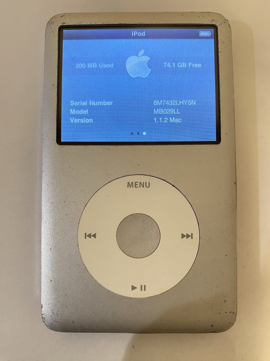 Apple iPod classic 6世代MB023J 80GB Pre-Owned Apple 6th Gen iPod Classic 80GB Black MP3 Player (Good