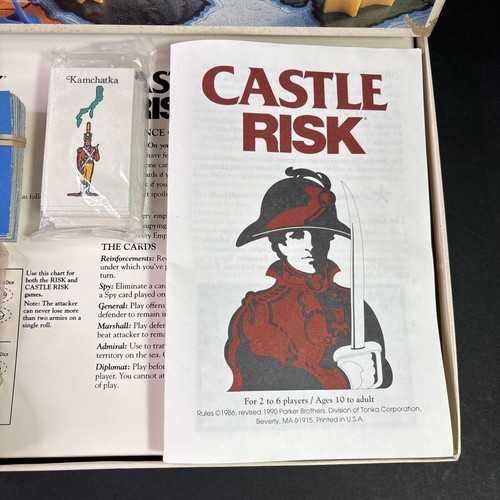 Vintage "Risk & Castle Risk" 1990 World European Conquest Board Game Complete - Picture 6 of 13