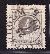 TIMBRE 1886-99 SUEDE N° 31-OBL.TB-VOIR SCAN R/V-
