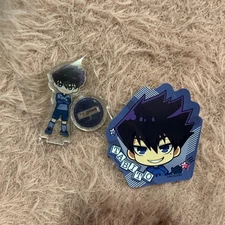 Blue Lock Karasu Tabibito Acrylic Stand Big Sticker DAISO