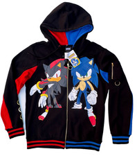 Official Sonic The Hedgehog 3 Shadow Zip Up Split Sega Game Hoodie Men  s Size M