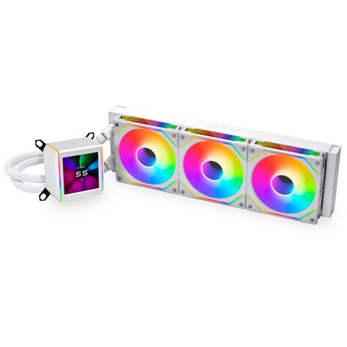 Lian Li Galahad II LCD SL-INF AIO 360mm Performance ARGB CPU Water Cooler White - 第 1/10 張圖片