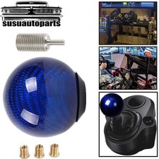 Blue Carbon Fiber Shift Knob Mod Adapter For Logitech G27 G29 G920 G923 Shifter