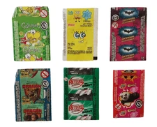 Lot 6 Empty Gum Wrappers Batman Kung Fu Panda Speed Racer & More Rare Argentina 