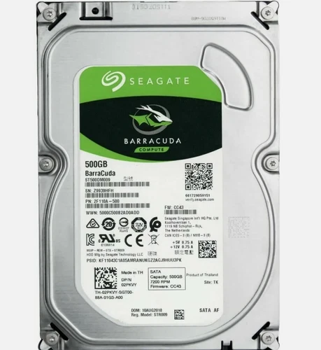 Seagate BarraCuda 500GB ST500DM009 7200RPM SATA III 32MB 3.5 inch Internal HDD - Picture 2 of 4