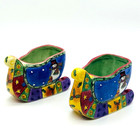 Sango The Sweet Shoppe Christmas Taper Candleholders Sleigh Shape Set of 2