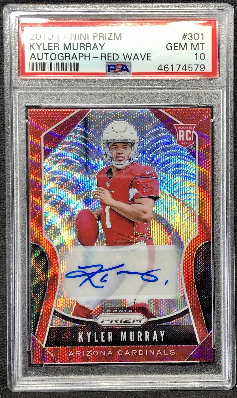 2019 Prizm Kyler Murray Rookie Red Wave Auto /149 PSA 10 #301
