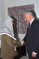 Benjamin Netanyahu Palestinian President Yasser Arafat Picture Photo 11x17