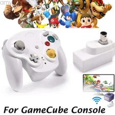 For Gamecube Classic GC NGC,Wireless Game Controller W/ Adapter or Wired Gamepad