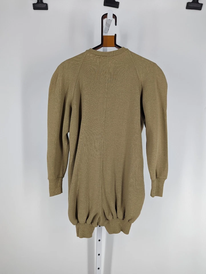 Norma Komali Vintage 1980 Sweats Collection Sweatshirt Jumpsuit Shorts Olive S - Image 4 of 4