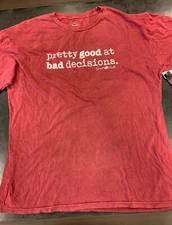Smart Mouth Vintage Wash T Shirt Size XL BNWT Bad Decisions