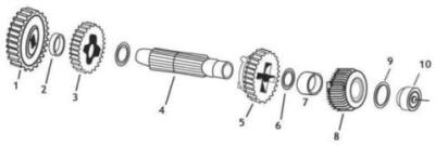Eastern Countershaft 1st Gear Thrust Washers(4) A-35840-SET Harley 1955-1984